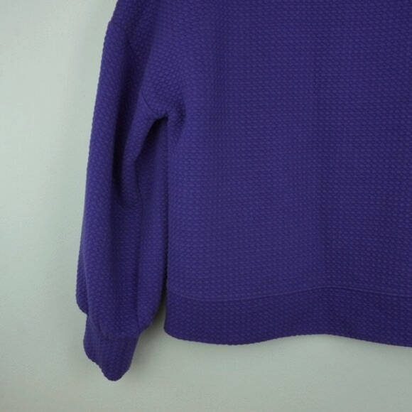 Calia Purple Quilted Turtleneck Pullover Sweatshirt Size Medium - Picture 10 of 10